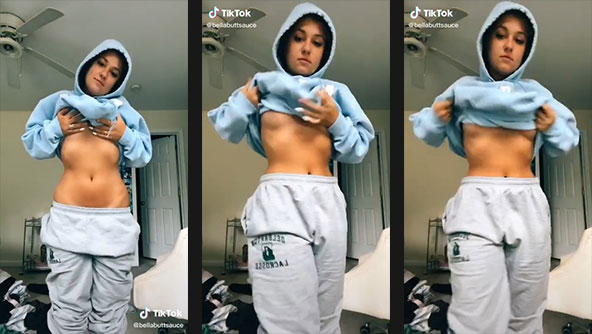 bellabuttsauce tiktok thot showing her hot body