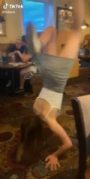 livbenn tiktok thot public restaurant handstand nips