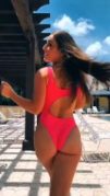 sydneynlint tiktok thot teen in red bikini hot body