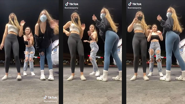annasspamy jailbait thot in tight leggings with hot ass