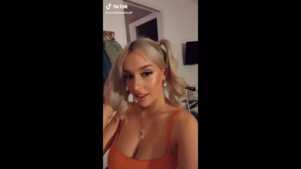 miicaelametcalf blonde thot with big tits underboob