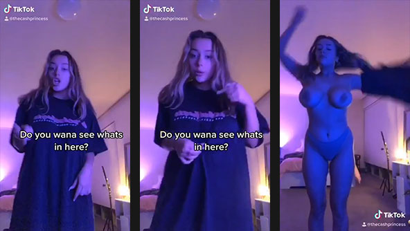 thecashprincess busty thot flashing