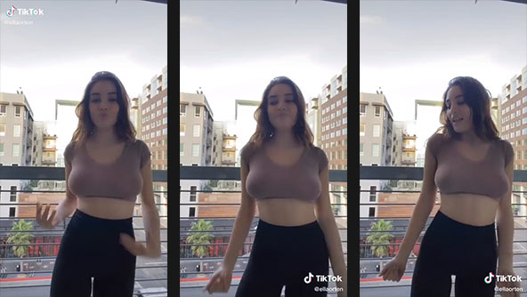 ellaorten braless see thru dancing