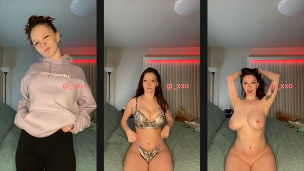 gipizzlemynizzle busty thot strip on bed