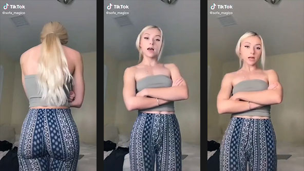 Unknown TikTok Thot hot ass in leggings