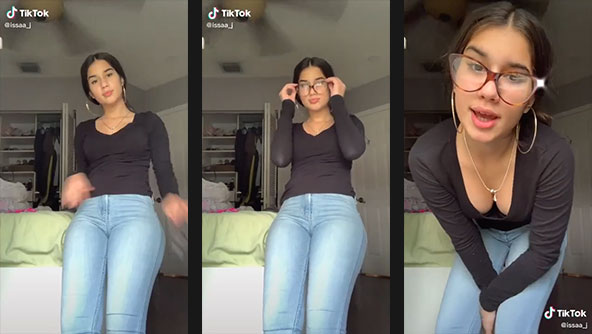 issaa_j blue jeans and cleavage titties