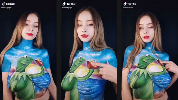 mizzycyn nude painted body
