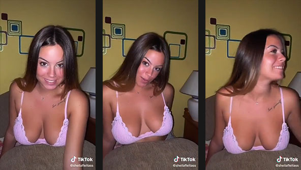 sheilafleitass seducing with her hot tits