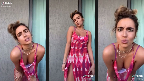 sommerray braless tits downblouse nips and see thru