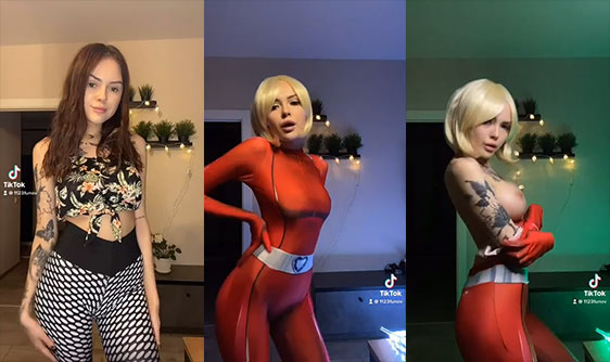 1123funov cosplaying thot flashing