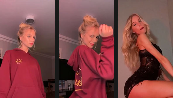 Unknown blonde teen thot bussit challenge