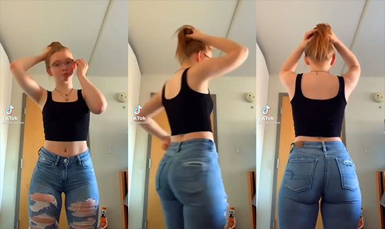 bailssoflove redhead great ass in tight jeans