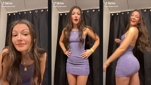 leahanderson88 jiggle ass in tight dress