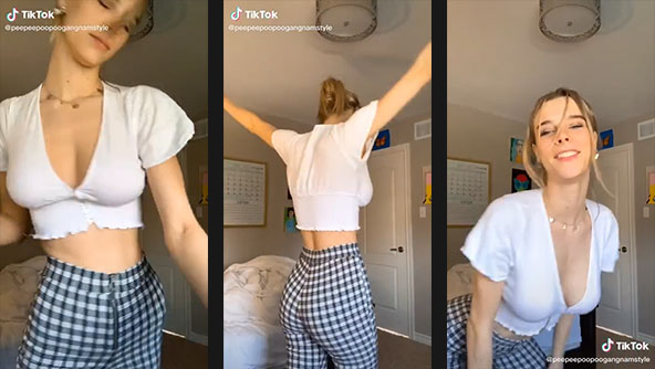 peepeepoopoogangnamstyle braless bouncing