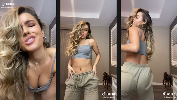 sommerray downblouse braless pokies