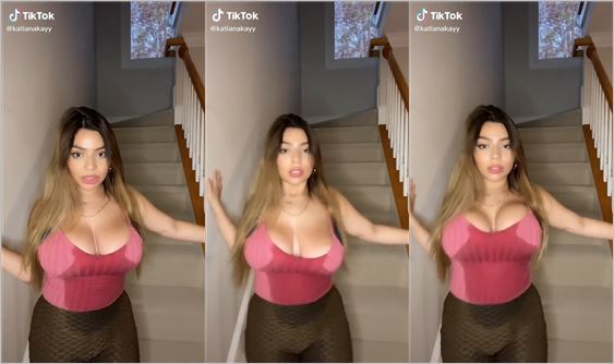 @katianakayy braless bouncing boobs