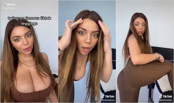 @katianakayy showing big ass in leggings