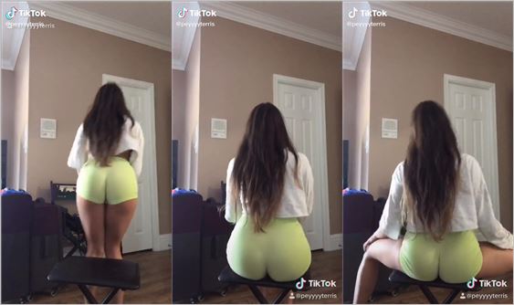 @peyyyyterris yellow shorts sitting