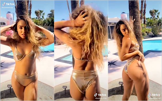 @sommerray shiny bikini hot ass