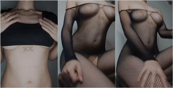 Nice titties braless and sexy lingerie