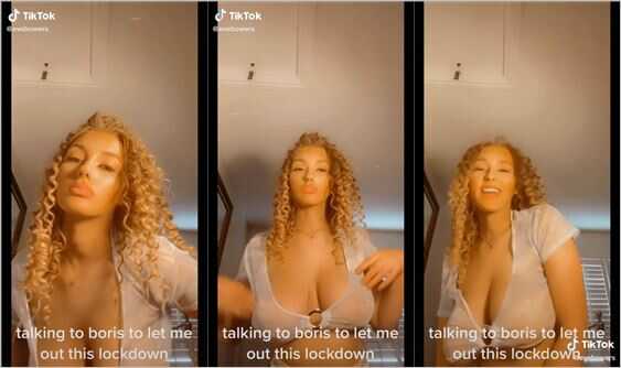 @evebowers braless see thru
