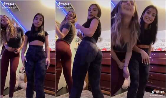 @giannasabatini and @jillianmaac tight leggings asses