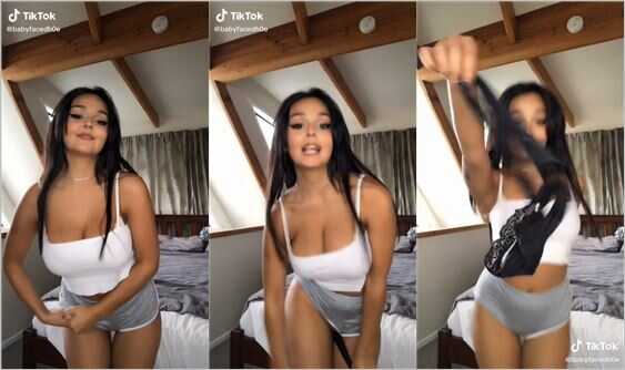 @babyfacedh0e taking off thong