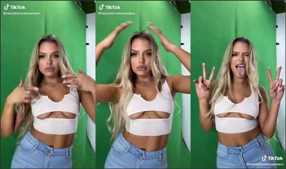 @hannahbrookesanders braless tits underboobs