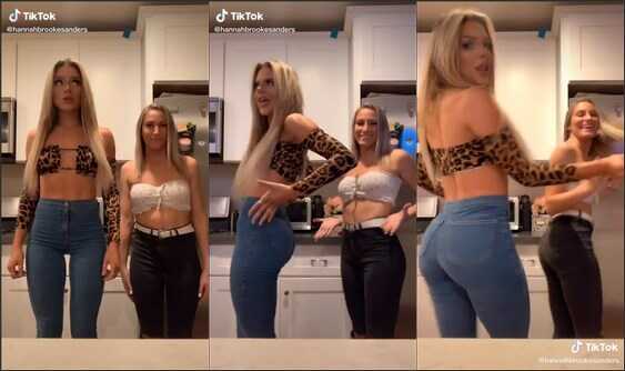 @hannahbrookesanders with hot friend tight jeans ass