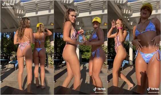 @sommerray bikini ass tiktok with friend