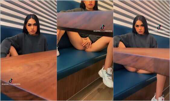 camilavalentina bottomless in restaurant