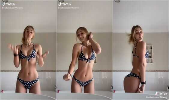 nothotstodaytheremix skinny teen dancing in bikini