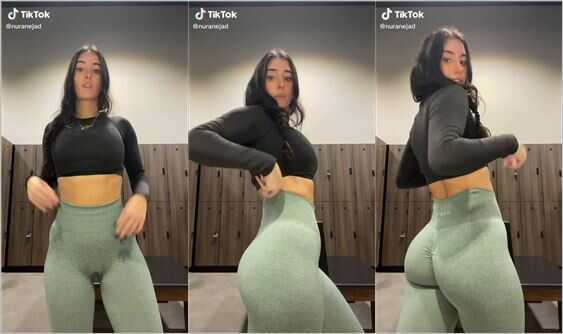nuranejad in tight leggings