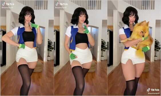 sunnyrayx0 short skirt cosplay
