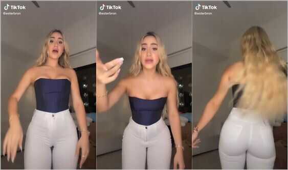esterbron hot ass in tight white jeans