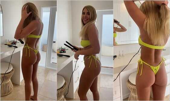 jade_grobler yellow bikini ass